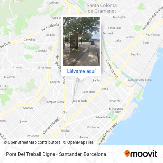 Mapa Pont Del Treball Digne - Santander