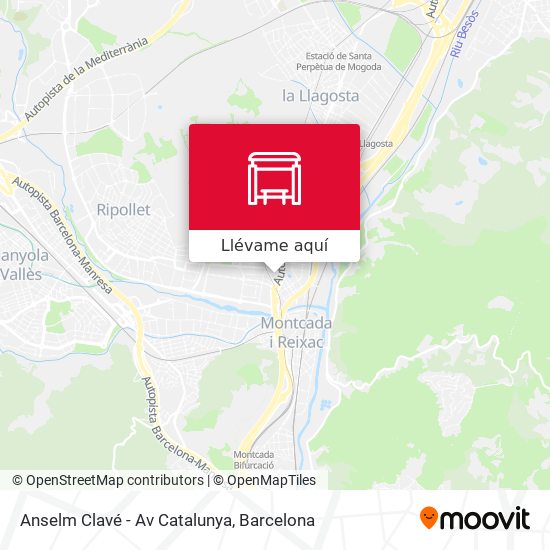 Mapa Anselm Clavé - Av Catalunya