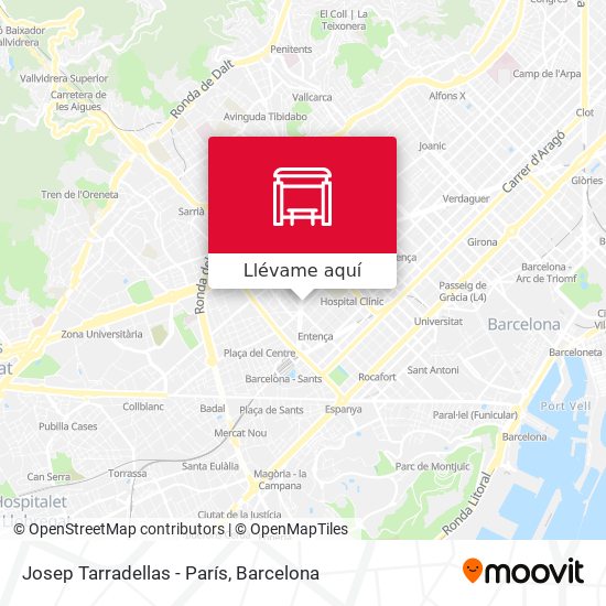 Mapa Josep Tarradellas - París