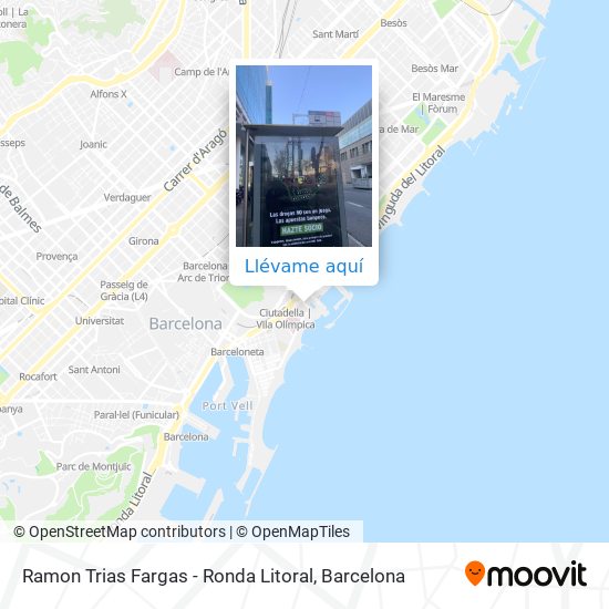 Mapa Ramon Trias Fargas - Ronda Litoral