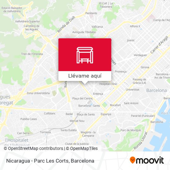 Mapa Nicaragua - Parc Les Corts