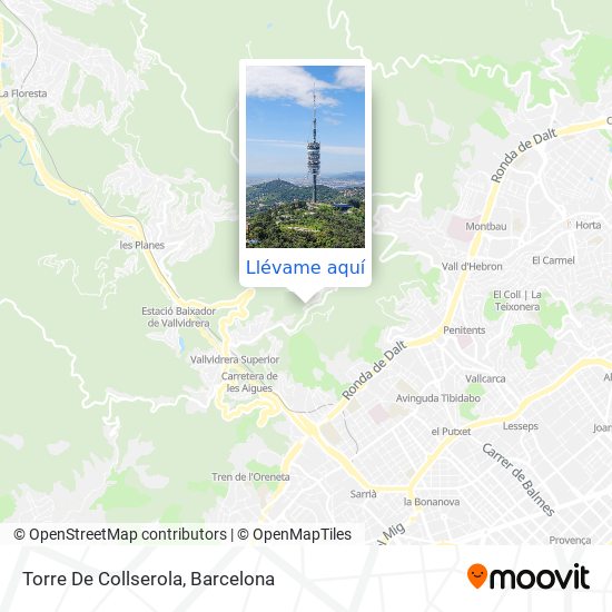 Mapa Torre De Collserola
