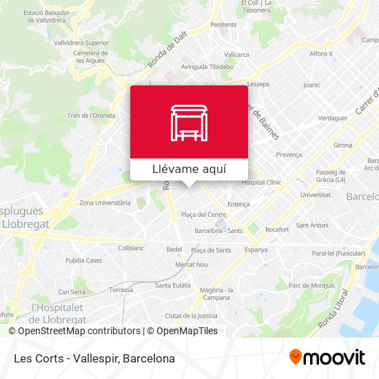 Mapa Les Corts - Vallespir