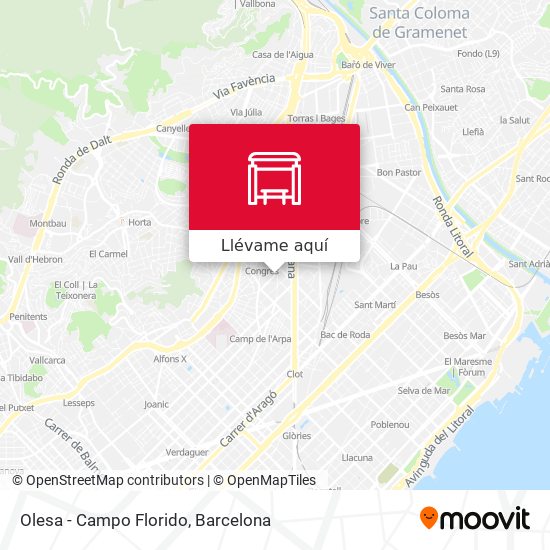 Mapa Olesa - Campo Florido
