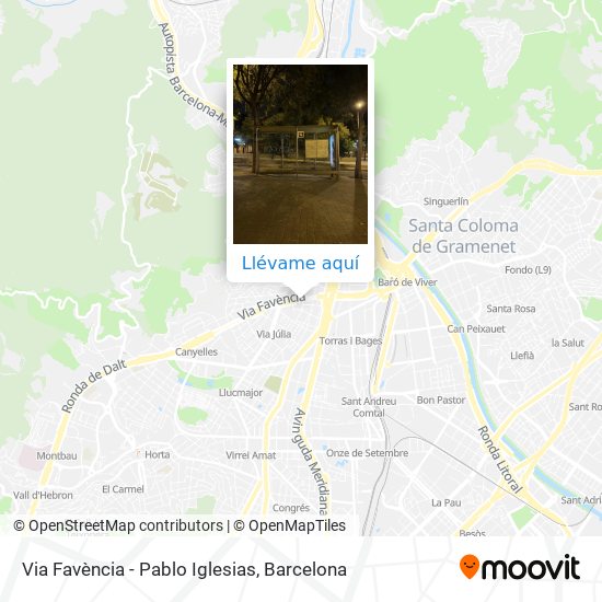 Mapa Via Favència - Pablo Iglesias