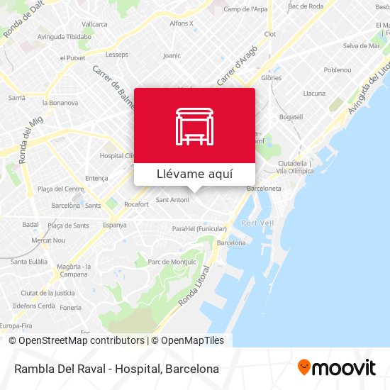 Mapa Rambla Del Raval - Hospital