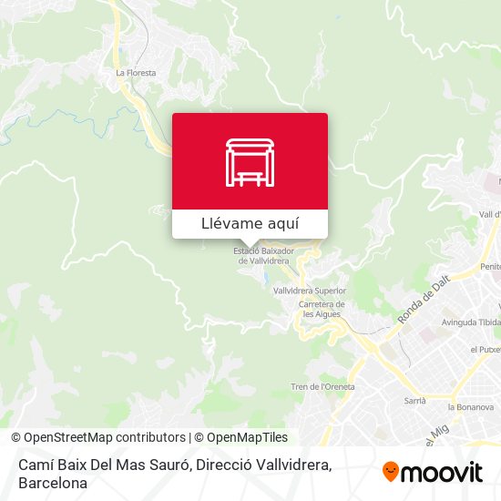 Mapa Camí Baix Del Mas Sauró, Direcció Vallvidrera