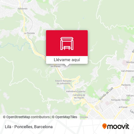 Mapa Lilà - Poncelles