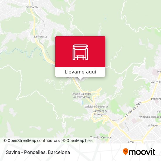 Mapa Savina - Poncelles