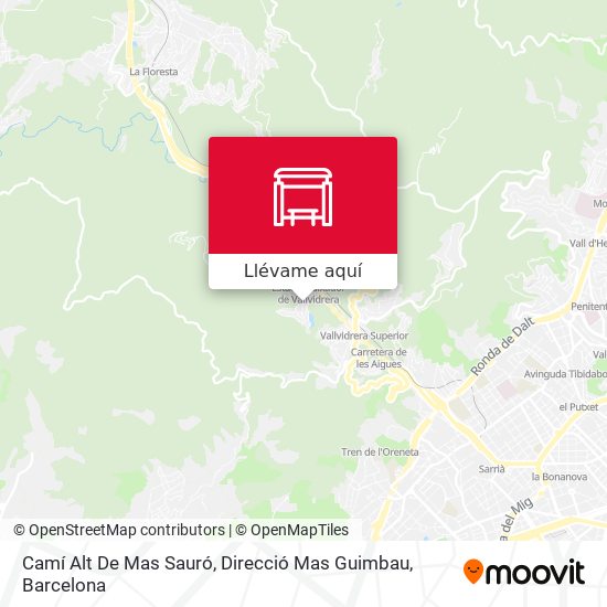Mapa Camí Alt De Mas Sauró, Direcció Mas Guimbau