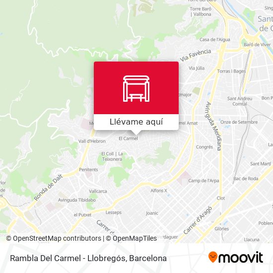 Mapa Rambla Del Carmel - Llobregós