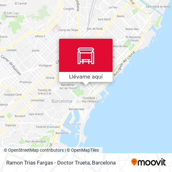 Mapa Ramon Trias Fargas - Doctor Trueta