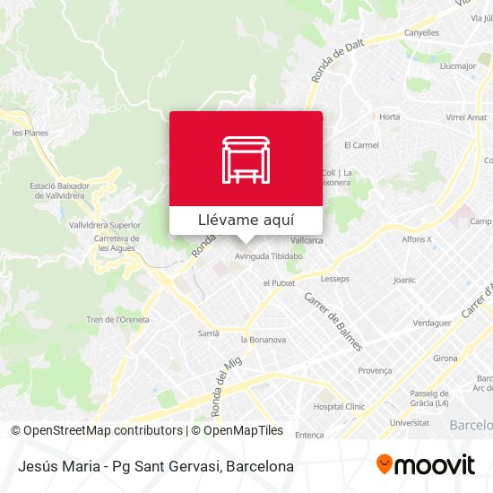 Mapa Jesús Maria - Pg Sant Gervasi