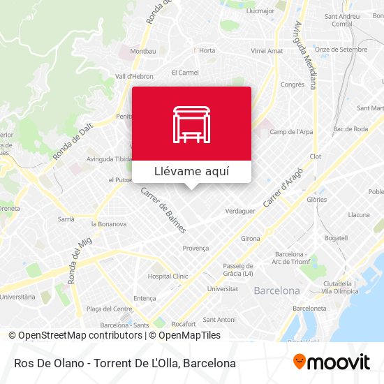 Mapa Ros De Olano - Torrent De L'Olla