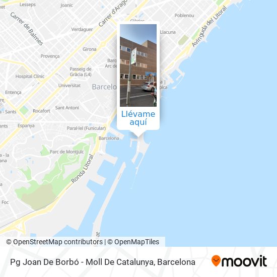 Mapa Pg Joan De Borbó - Moll De Catalunya