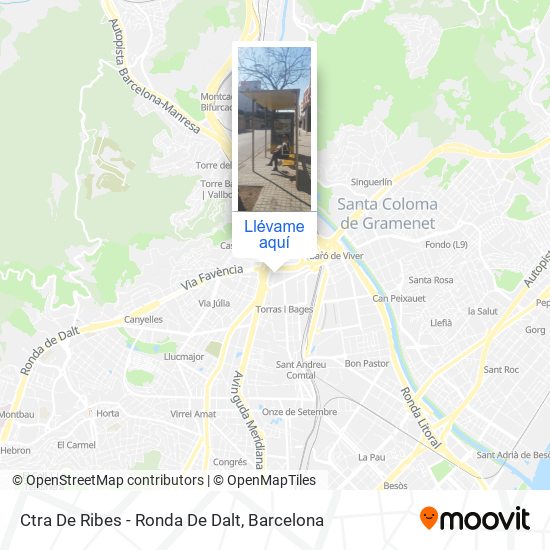 Mapa Ctra De Ribes - Ronda De Dalt