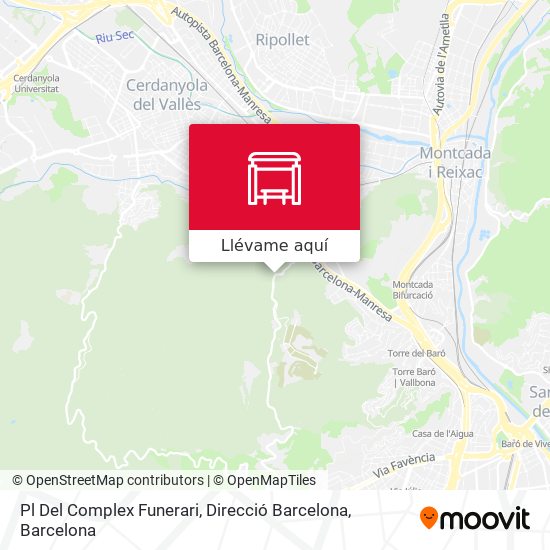 Mapa Pl Del Complex Funerari, Direcció Barcelona