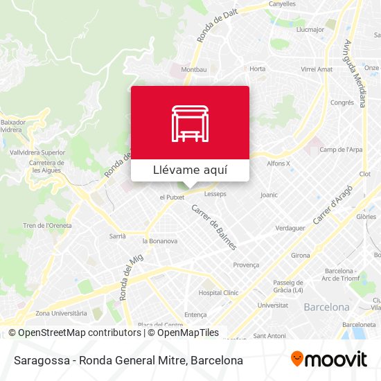 Mapa Saragossa - Ronda General Mitre