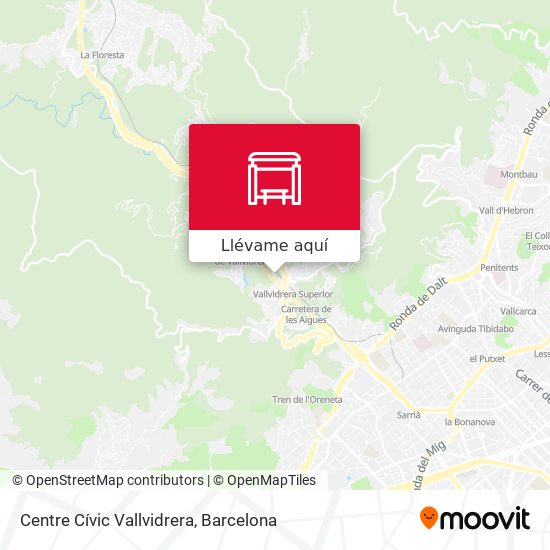 Mapa Centre Cívic Vallvidrera