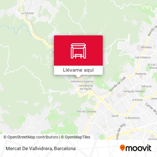 Mapa Mercat De Vallvidrera