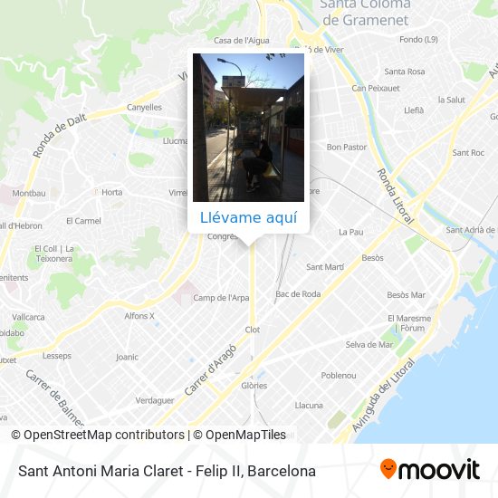 Mapa Sant Antoni Maria Claret - Felip II