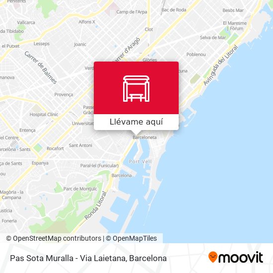 Mapa Pas Sota Muralla - Via Laietana