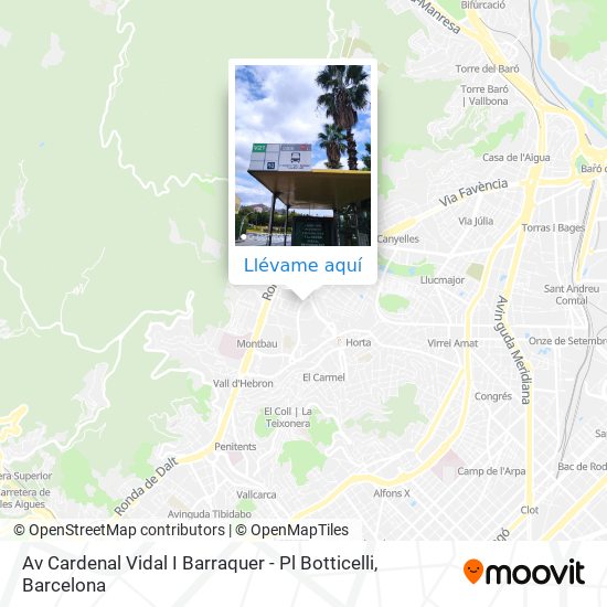 Mapa Av Cardenal Vidal I Barraquer - Pl Botticelli