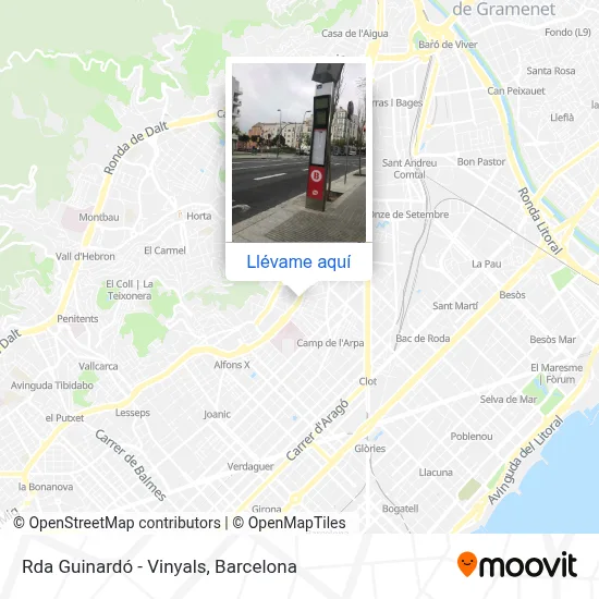 Mapa Rda Guinardó - Vinyals