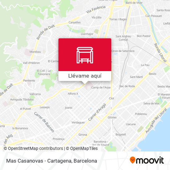 Mapa Mas Casanovas - Cartagena