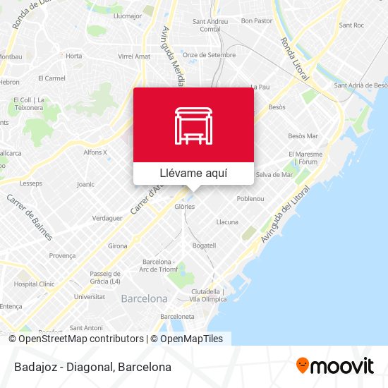Mapa Badajoz - Diagonal
