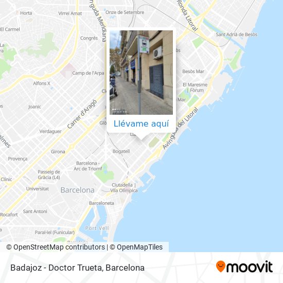 Mapa Badajoz - Doctor Trueta