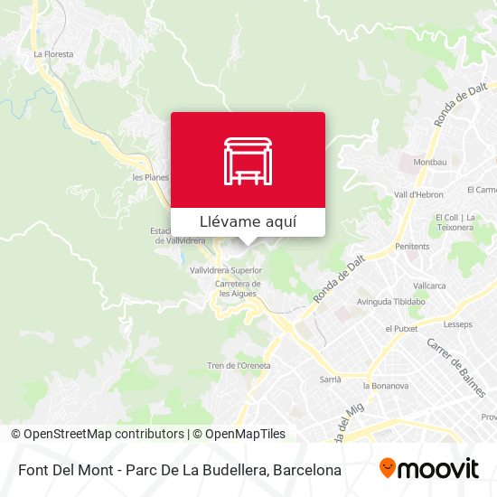 Mapa Font Del Mont - Parc De La Budellera