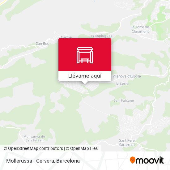 Mapa Mollerussa - Cervera