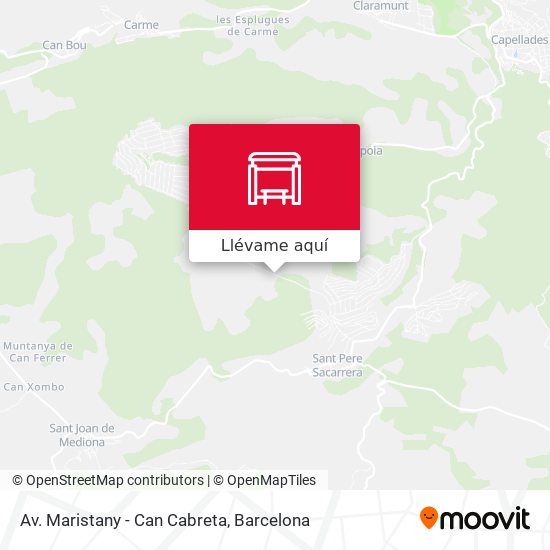 Mapa Av. Maristany - Can Cabreta