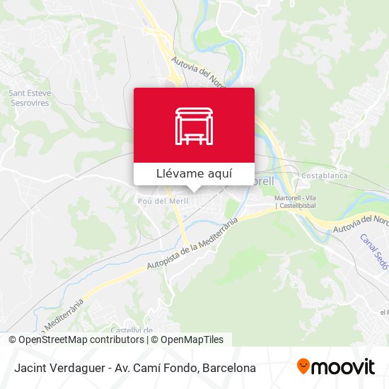 Mapa Jacint Verdaguer - Av. Camí Fondo