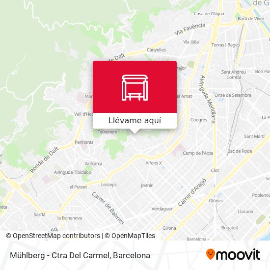 Mapa Mühlberg - Ctra Del Carmel