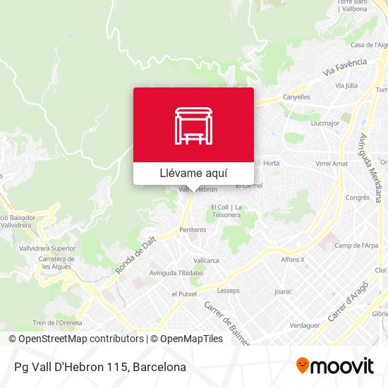Mapa Pg Vall D'Hebron 115