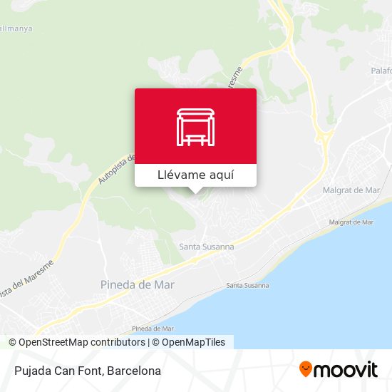 Mapa Pujada Can Font