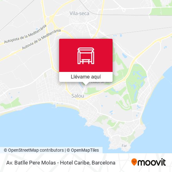 Mapa Av. Batlle Pere Molas - Hotel Caribe