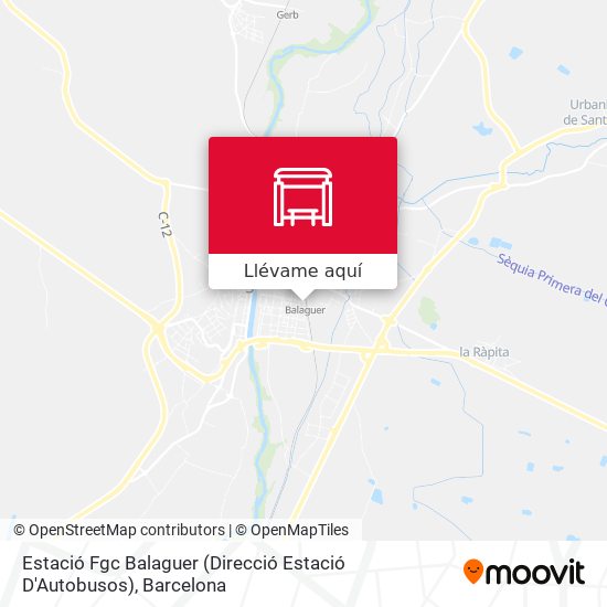 Mapa Estació Fgc Balaguer (Direcció Estació D'Autobusos)