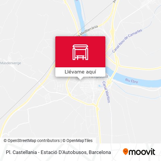 Mapa Pl. Castellania - Estació D'Autobusos