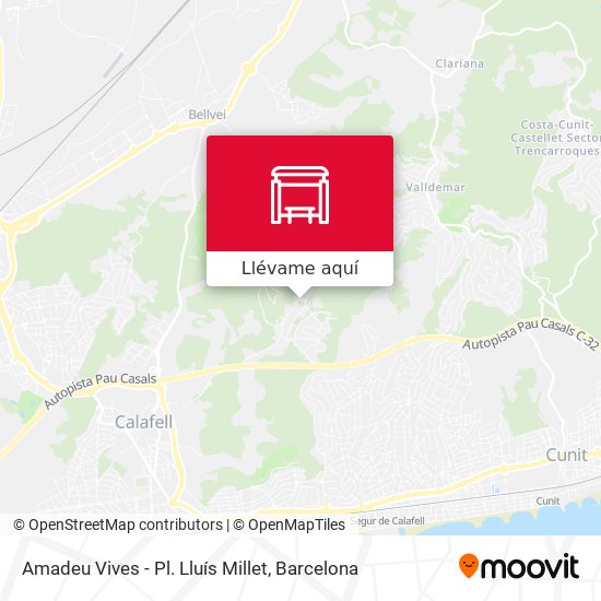 Mapa Amadeu Vives - Pl. Lluís Millet