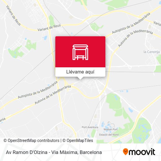 Mapa Av Ramon D'Olzina - Via Màxima