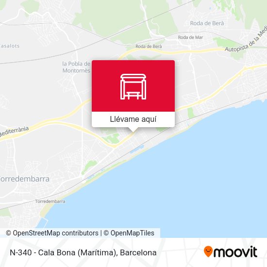 Mapa N-340 - Cala Bona (Marítima)