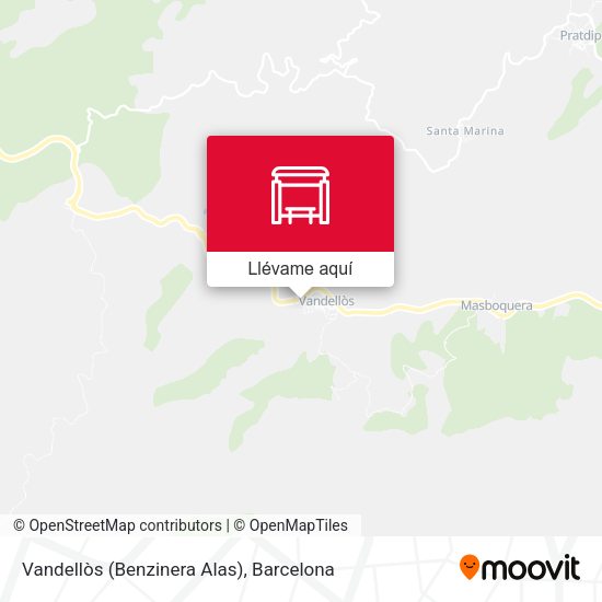 Mapa Vandellòs (Benzinera Alas)