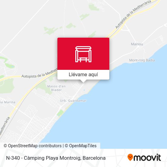 Mapa N-340 - Càmping Playa Montroig