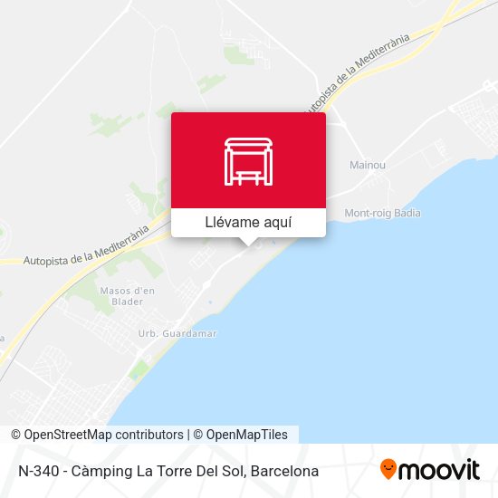 Mapa N-340 - Càmping La Torre Del Sol