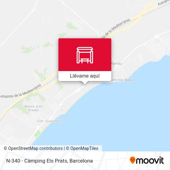 Mapa N-340 - Càmping Els Prats
