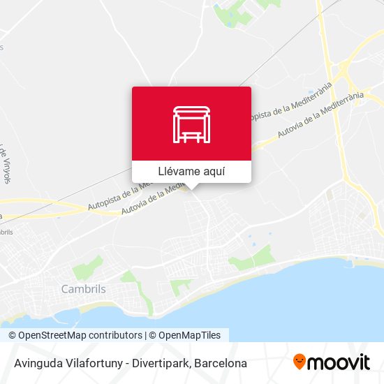 Mapa Avinguda Vilafortuny - Divertipark