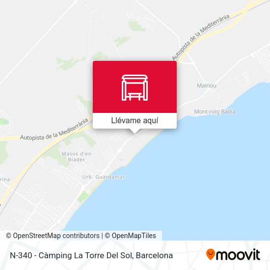 Mapa N-340 - Càmping La Torre Del Sol